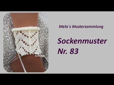 Sockenmuster Nr. 83 - Strickmuster in Runden stricken. Socks knitting pattern