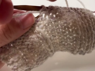 Wrap stitch for Madeleine Sweater, Jacket. Knitting tutorial
