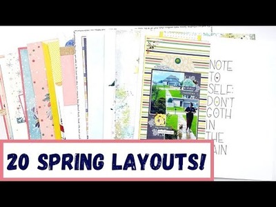 20 Ideas for Spring Scrapbook Layouts!