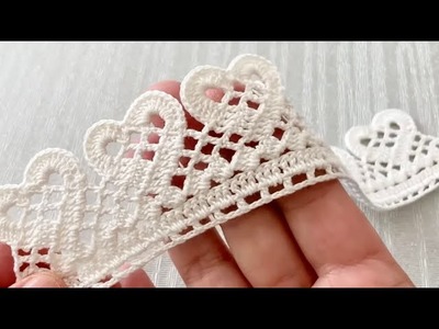 AMAZING Heart Patterned Cover and Napkin Border Lace. Trend Crochet Patterns