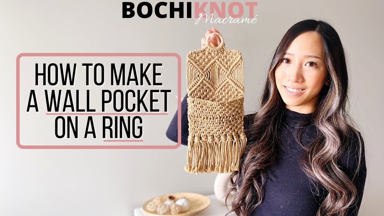 How to make a Macrame Wall Pocket on a Ring
