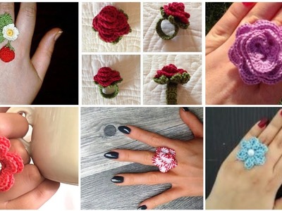 Most attractive and outstanding knitting crochet handmade finger Ring designs