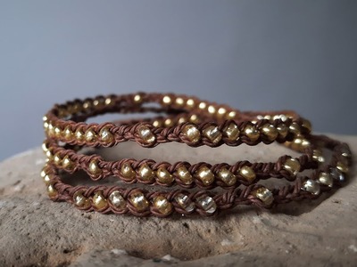 Super Easy Braided Bracelet Tutorial - Wrapped Beaded Bracelet