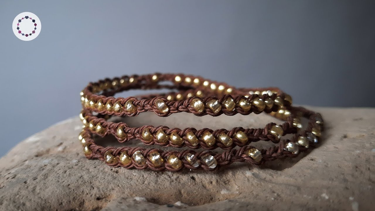 Super Easy Braided Bracelet Tutorial - Wrapped Beaded Bracelet