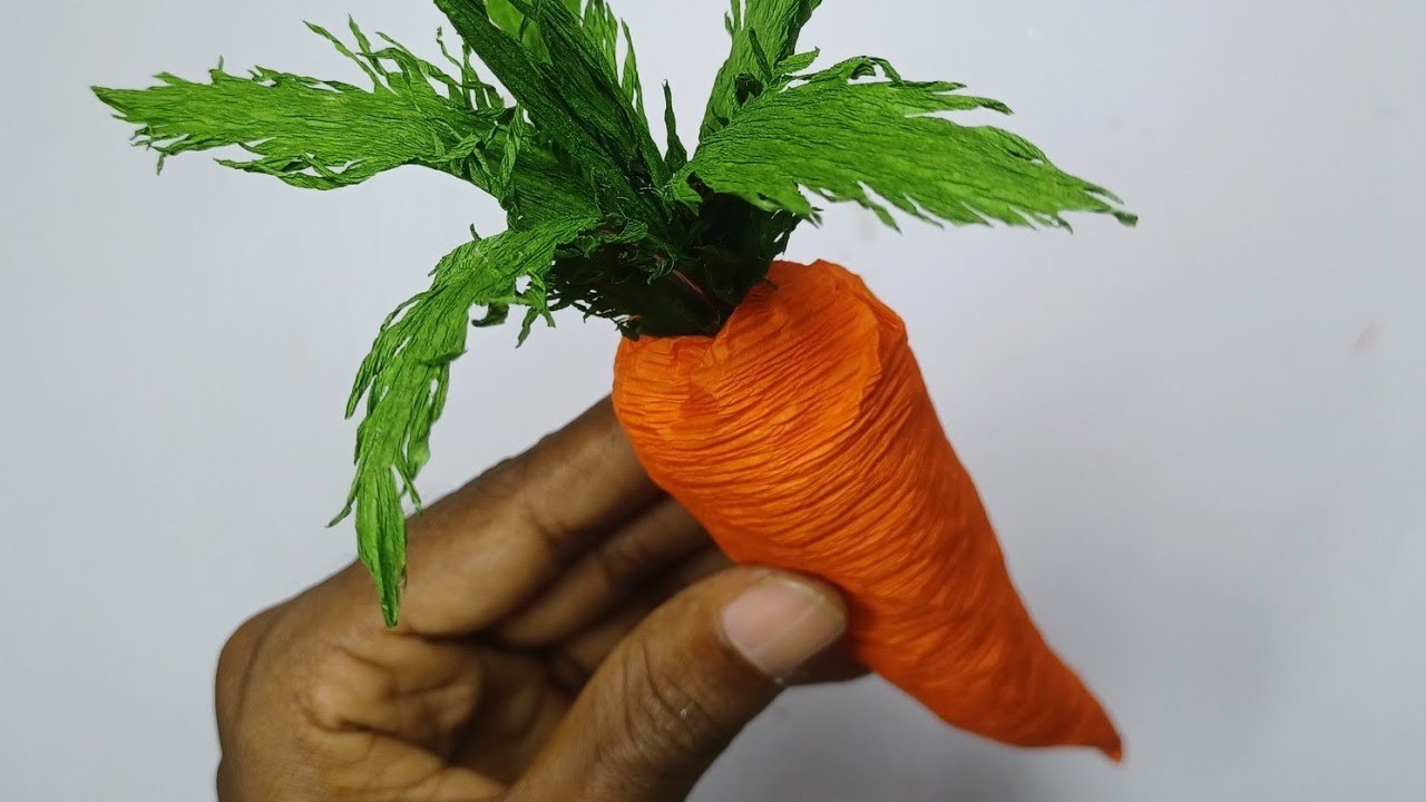 DIY Easter Decor ???? How to Make Carrots with Crepe Paper Crafts for Easter Sunday Rabbit ????