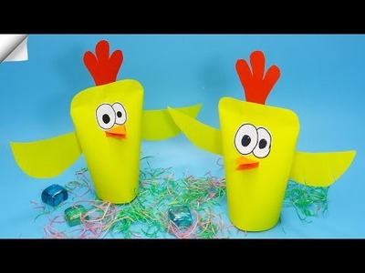 Easy way paper chickens for easter | Easy paper crafts