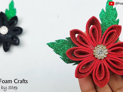 Glitter Foam Sheets Craft Ideas | DIY Glitter Foam Flowers | Flores de Fomi