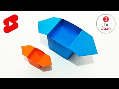 Caja de Papel, RÁPIDA y Muy FÁCIL de Hacer - Manualidades en Origami DIY #Shorts ????