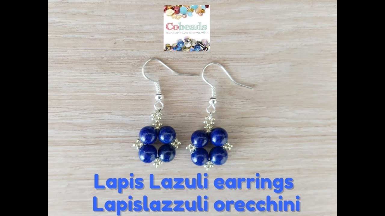 Lapis lazuli earrings | Lapislazzuli orecchini | #cobeads