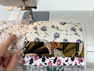 New great sewing idea from leftover fabric. Patchwork for beginners.