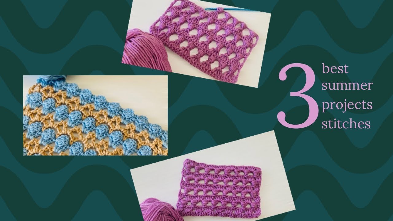 3 best summer project stitches | crochet shawl. scarf stitch | crochet easy and unique stitch