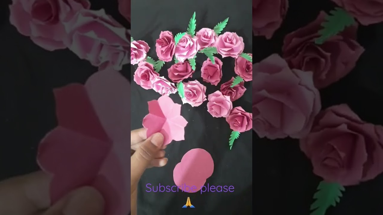 How to make rose flowers from craft paper rose flowers ???? making