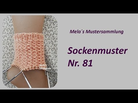 Sockenmuster Nr. 81 - Strickmuster in Runden stricken. Socks knitting pattern