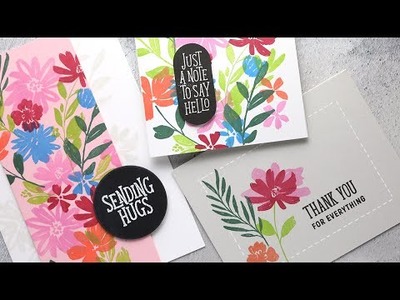 All Stamping! Three Colorful Flower Cards with Simon's May 2022 Card Kit