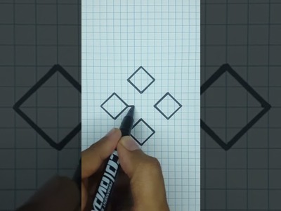 3D Drawing Tricks on Grid Paper