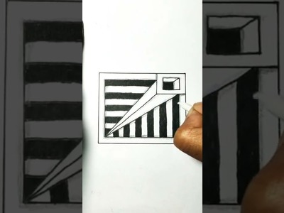 3D Illusion Drawing ????| 3D Illusion Art On Paper | Easy Illusion Art | #shorts #drawing#3ddrawing#art
