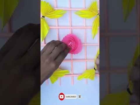 DIY Paper Wall Hanging - Paper Flower #shorts