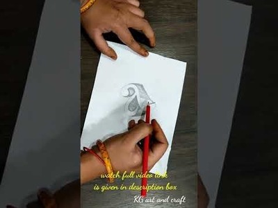 How to draw a in 3d letter.3d letter.A 3D letter me kaise draw kare.3D Trick art on paper, Letter"a"