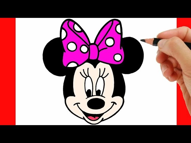 HOW TO DRAW MINNIE MOUSE EASY STEP BY STEP