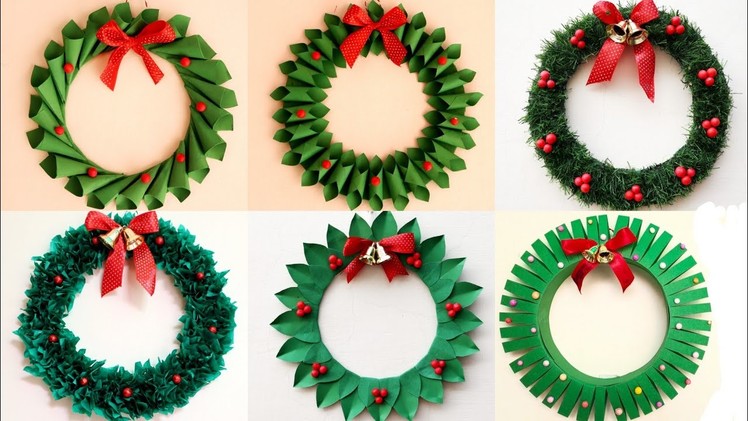6 Christmas Wreath.6 Christmas Wreath ideas.Simple and Easy Christmas Wreath Making.Christmas Decor