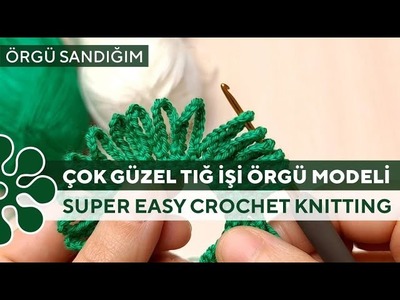 626- super easy crochet knitting. kolay tığ işi örgü modeli. crochet very easy blanket