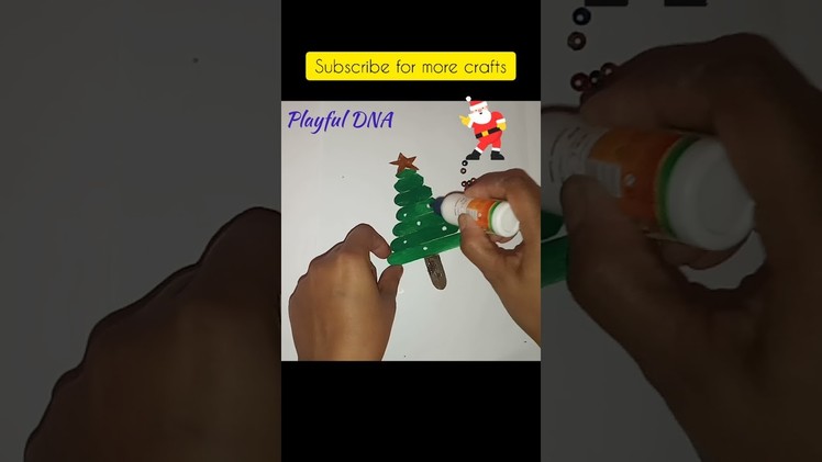 Christmas crafts for kids | Christmas project ideas #shorts #miniproject #christmastree #playfuldna