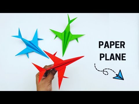 DIY PAPER AIRPLANE. Paper Crafts For School. Paper Craft. Easy kids craft ideas. Paper Craft New
