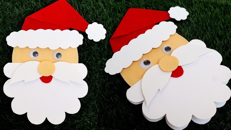 DIY Santa Card.Santa Claus Crafts.Santa Christmas Greeting Card.How to make Santa Card for Christmas