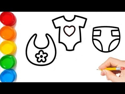 Draw Baby dress items for kids