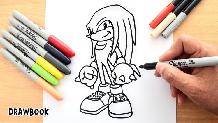 How to draw KNUCKLES the Echidna