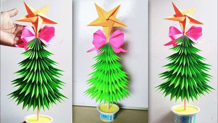 How to make a Christmas tree || Christmas tree || paper crafts || easy handmade decorations ideas