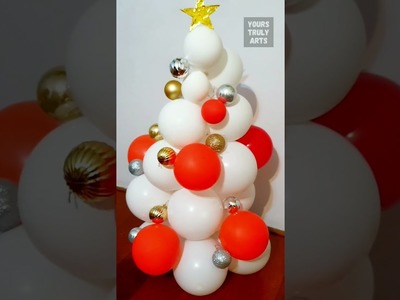 How To Make Balloon Christmas Tree ????| Christmas Tree Balloon Decoration | DIY Balloon Decor #shorts