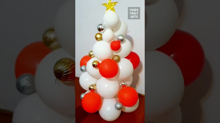 How To Make Balloon Christmas Tree ????| Christmas Tree Balloon Decoration | DIY Balloon Decor #shorts