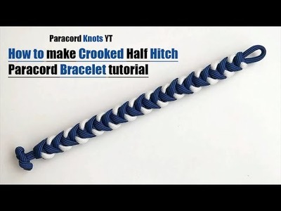 How to make Crooked Half Hitch Paracord Bracelet tutorial || Paracord Bracelet || Bracelet tutorial