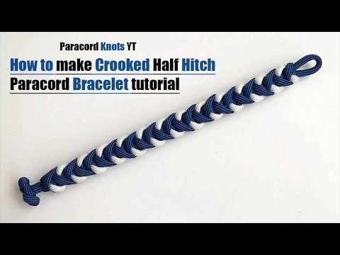 How to make Crooked Half Hitch Paracord Bracelet tutorial || Paracord Bracelet || Bracelet tutorial