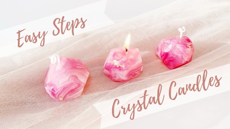 How to Make Crystal Candles|| DIY Candle Making