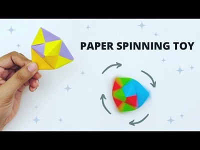 How To Make paper spinning toy For Kids. Moving Paper Toy. Origami Fidget toy. KIDS crafts