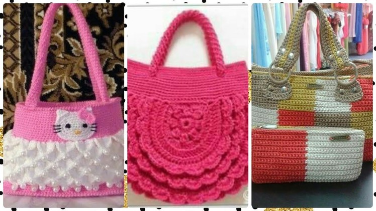 Latest New Crochet handbags design-- Crochet purse Handmade Crochet Hand bags Purse ideas