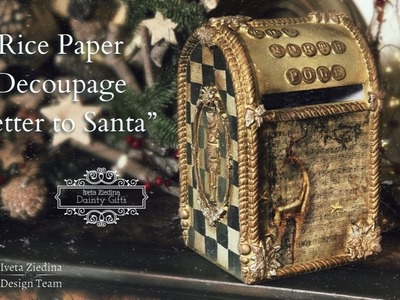 Letters To Santa - Christmas Decoupage with Rice Paper