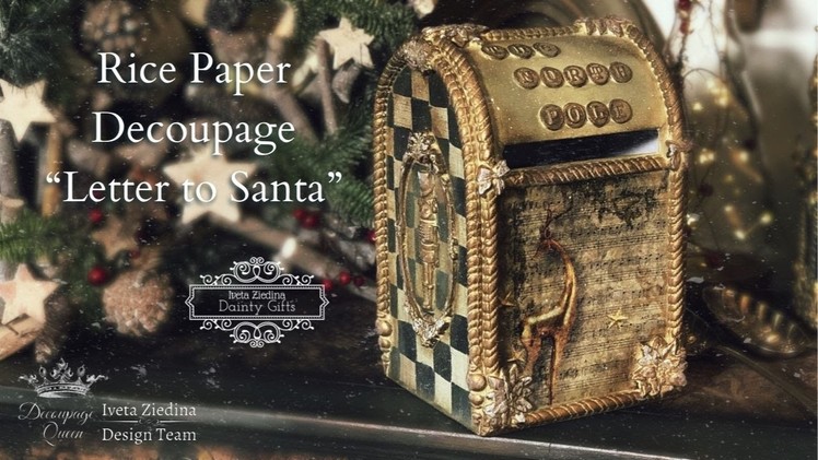 Letters To Santa - Christmas Decoupage with Rice Paper