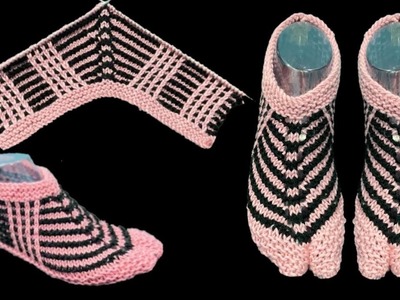 New Knitting Pattern For Ladies Socks.Shoes.Jutti.Jurab.Booties.Anguthe Wali Ladies Socks # 180