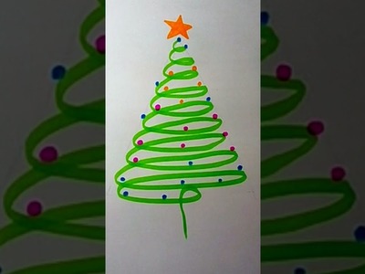 #shorts #How to draw Christmas Tree.