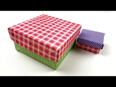 Square Gift Box with Lid | Origami - 1086