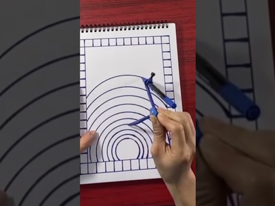 Trick art 3D Drawing. Speed drawing on paper.