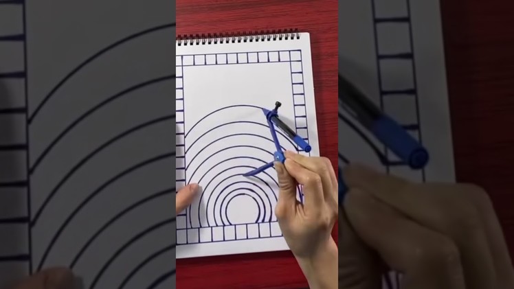 Trick art 3D Drawing. Speed drawing on paper.