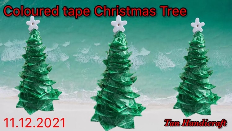 Tutorial ke 555 - Coloured tape Christmas Tree