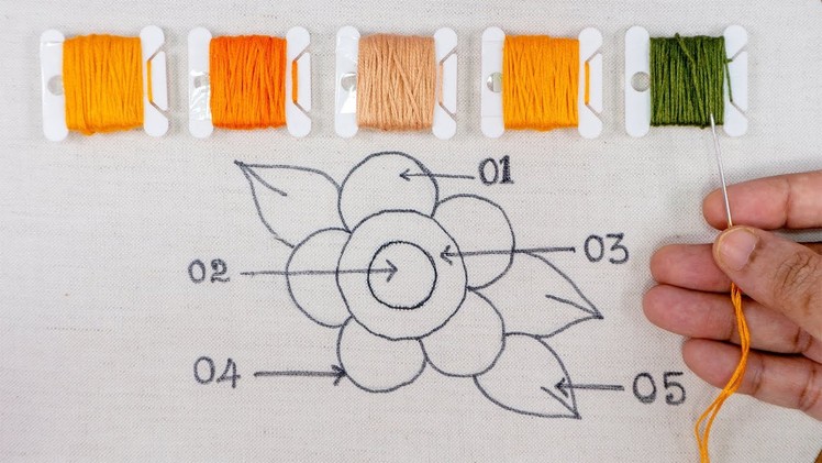 Where Do I Start Stitching? | Hand Embroidery Flower Tutorial