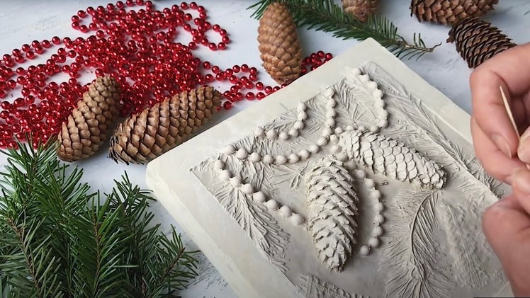 Winter Home Decor by KLEVER. Making Botanical Plaster Cast