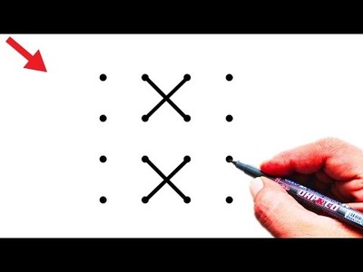 How To Draw Beautiful Drawing From 4×4 Point | Easy Dots Drawing For Beginner | Different Design