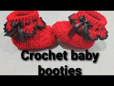 Crochet baby booties Easy crochet baby Shoes　@Mini Crochet World